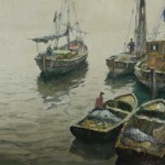“Rincón del Dock Sud” . óleo sobre lienzo . 50x60 cm . 1973