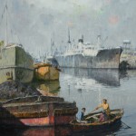  “Puerto Carbonero” . óleo sobre lienzo . 70x60 cm . 1960