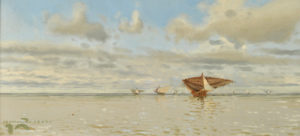 Manuel Larravide . “Pesqueros” . óleo sobre cartón . 30 x 60 cm . 1899 Manuel Larravide . “Pesqueros” . óleo sobre cartón . 30 x 60 cm . 1899