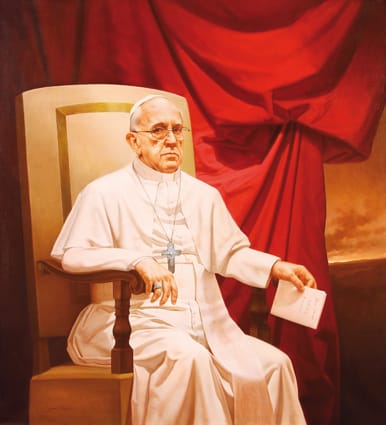 El Papa Francisco . óleo sobre lienzo . 110x100 cm . 2014 El Papa Francisco . óleo sobre lienzo . 110x100 cm . 2014
