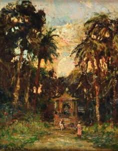 En el Parque . óleo sobre lienzo . 33x27cm . 1950 En el Parque . óleo sobre lienzo . 33x27cm . 1950