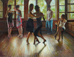 Mar del Plata Tango Club . óleo lienzo 97x206cm . 2014 Mar del Plata Tango Club . óleo lienzo 97x206cm . 2014