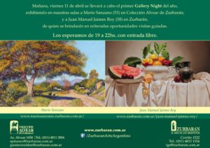 Gallery Night - Viernes 11 de Abril - Los esperamos de 19 a 22 hs con entrada libre. Gallery Night - Viernes 11 de Abril - Los esperamos de 19 a 22 hs con entrada libre.