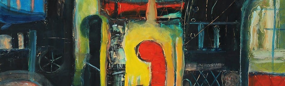 “Puerto” . óleo sobre madera . 96 x 60 cm . 1983
