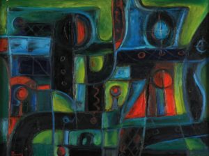 “Puerto” . óleo sobre lienzo . 60 x 80 cm . 1982