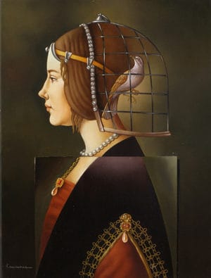 Retrato de Dama . óleo sobre lienzo . 40x30cm . 1992