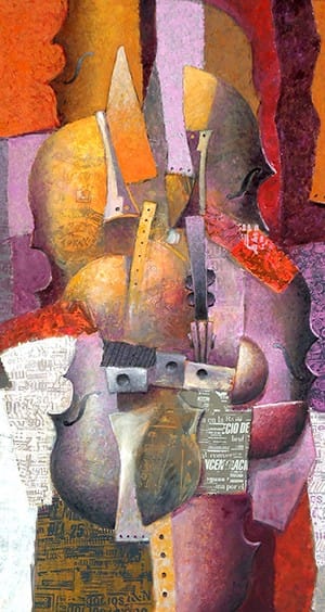 “Estructura Vertical” . óleo sobre lienzo . 124 x 104 cm . 2012