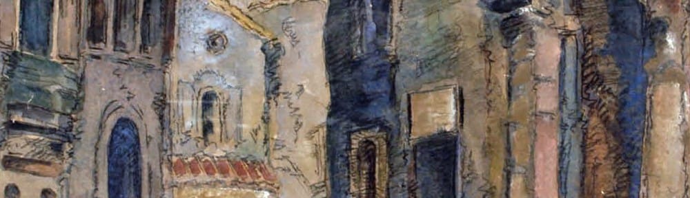 Las Chismosas . acuarela sobre papel . 44x30cm . 1930