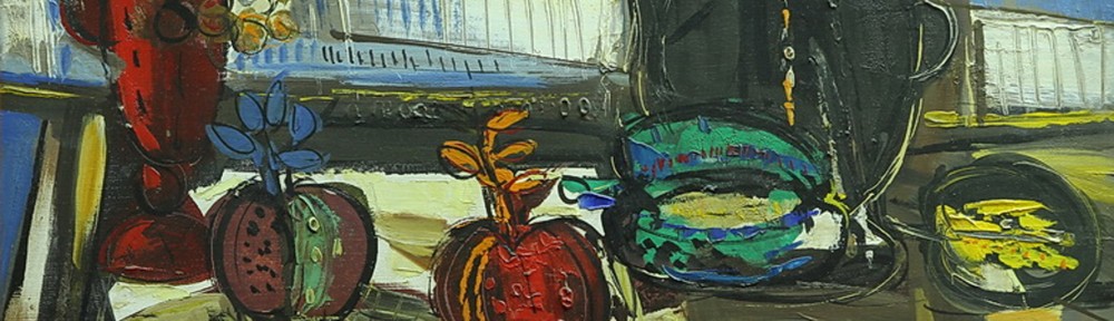 Naturaleza Muerta . óleo sobre lienzo . 40x60cm . 1986
