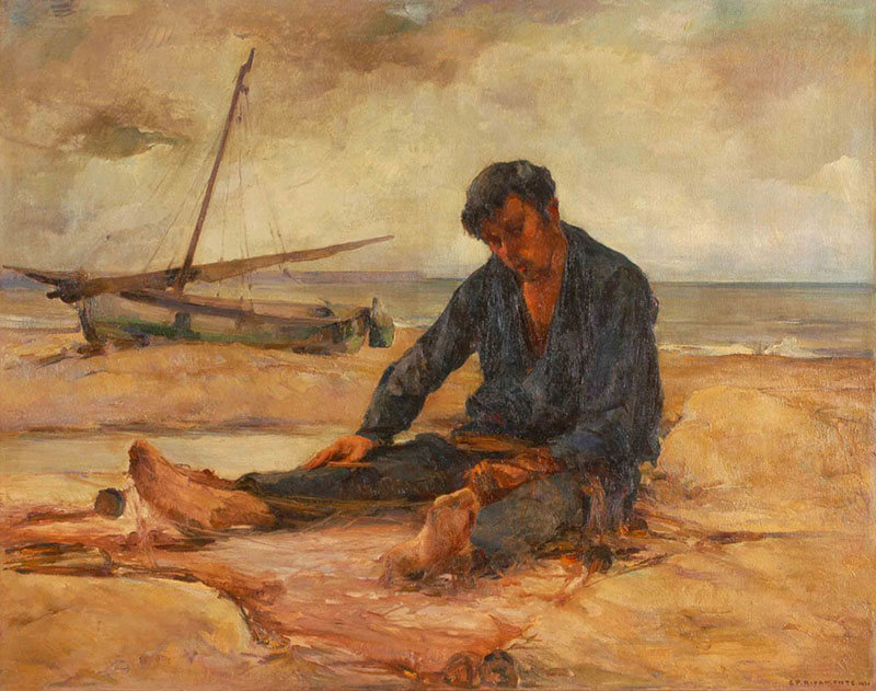 Pescador . óleo sobre lienzo . 90x114cm . 1939
