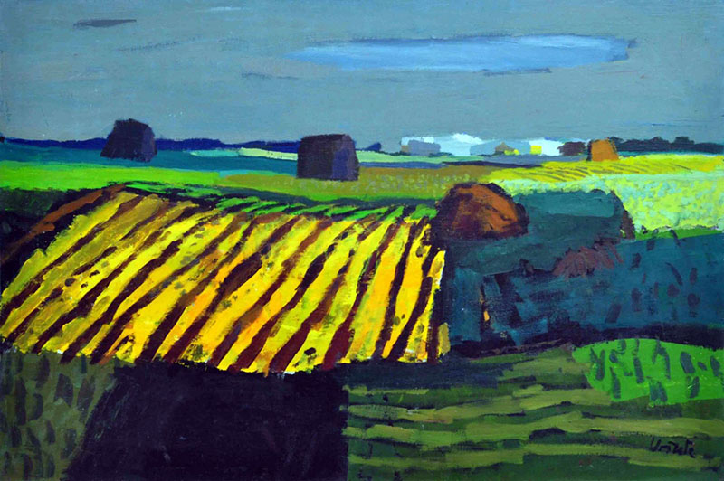 Campo Santafesino . óleo sobre lienzo . 60x90cm . 1976