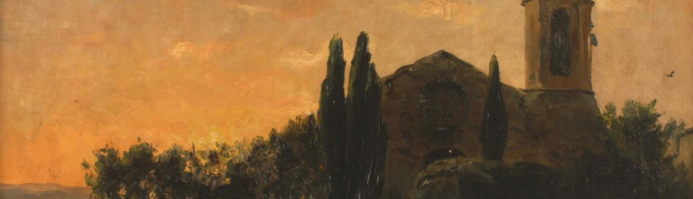 La Ermita . óleo sobre cartón . 37x57cm . 1970