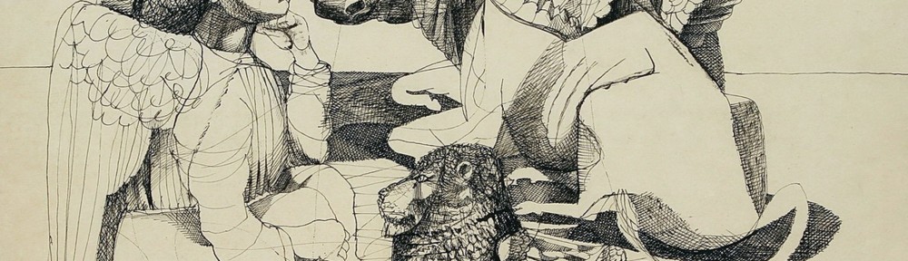 Angel . tinta sobre papel . 32x42cm . 1948