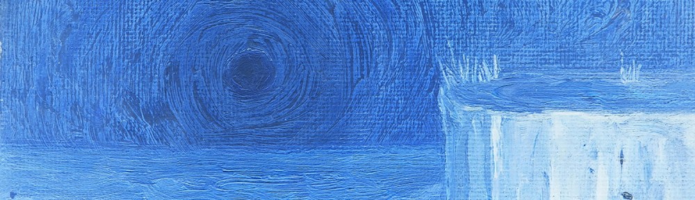 La Luna en el Barranco . óleo sobre hardboard . 15x25cm . 1983