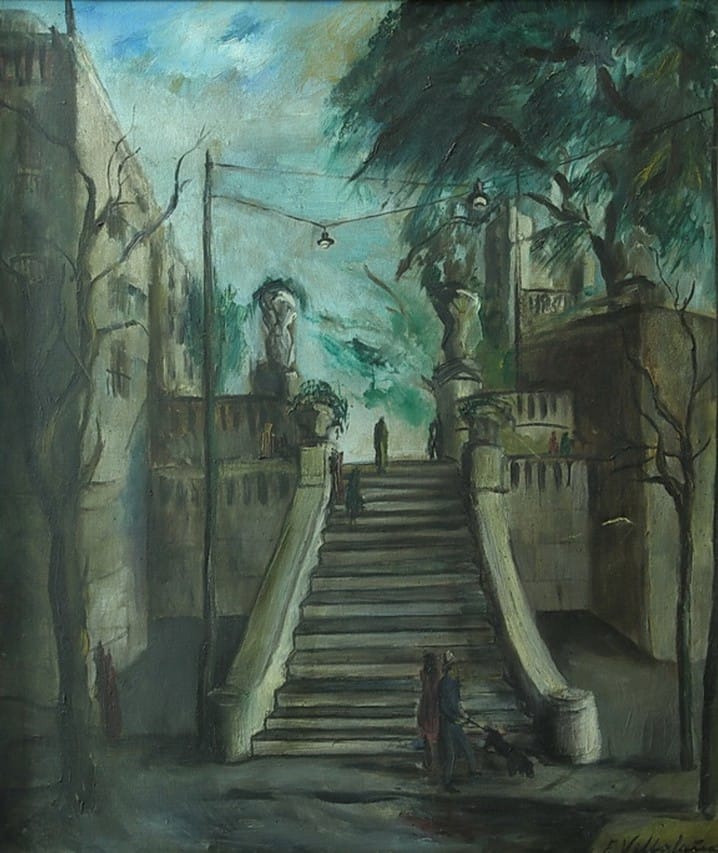 Anchorena y Guido . óleo sobre lienzo . 75x65cm . 1946