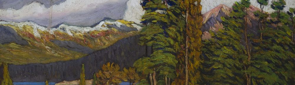Junto al lago - Oleo sobre tabla - 51 cm x 60 cm - Año 1929