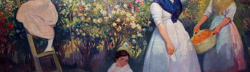 Cosechando . óleo sobre lienzo . 107x153cm . 1920
