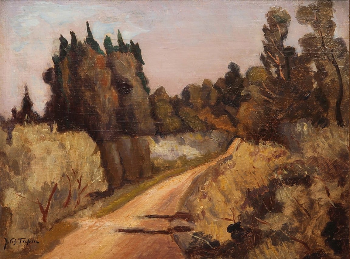 Caminito, Bella Vista . óleo sobre tabla . 27x35cm . 1948