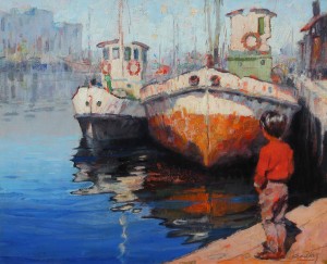 “Ribera Azul” . óleo sobre tabla . 43x54 cm . 1973 “Ribera Azul” . óleo sobre tabla . 43x54 cm . 1973