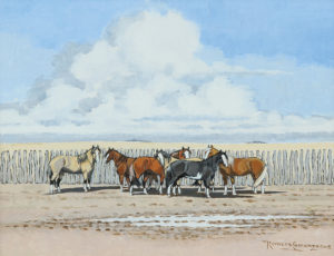 Los Potros en el Corral . acrílico sobre cartón . 30x40cm . 2012 Los Potros en el Corral . acrílico sobre cartón . 30x40cm . 2012