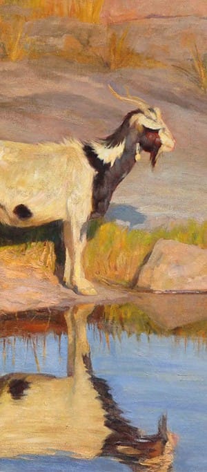 Junto al Arroyo . óleo sobre lienzo . 75x95cm . 1940