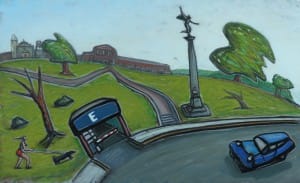 Plaza Francia . óleo sobre lienzo . 60x96cm . 2014 Plaza Francia . óleo sobre lienzo . 60x96cm . 2014
