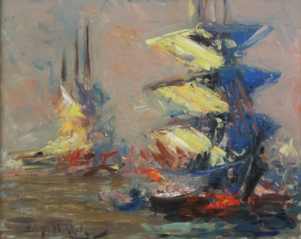 Fragata Azul . óleo sobre tabla . 33x40cm . 1930 Fragata Azul . óleo sobre tabla . 33x40cm . 1930