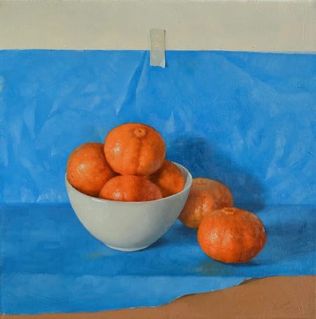 Azul y naranja
