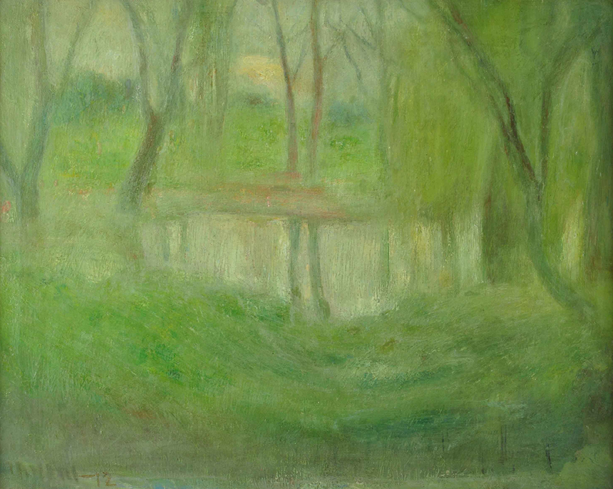 Laguna de Palermo . óleo sobre lienzo . 62x74cm . 1912