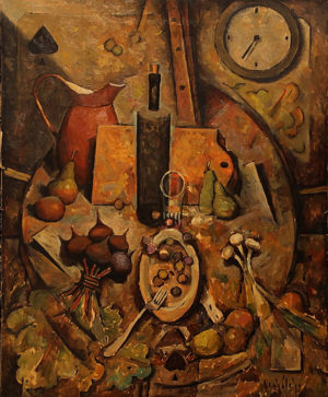 La Mesa . óleo sobre cartón . 100x80cm . 1998