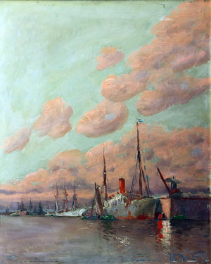 Puerto de Buenos Aires . óleo sobre cartón . 46x38cm . 1920Puerto de Buenos Aires . óleo sobre cartón . 46x38cm . 1920