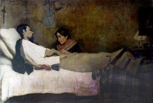 En Tiempos de Paz . óleo sobre lienzo . 120x177cm . 1890