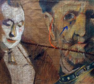 Rembrandt nos Mira . técnica mixta . 56x60cm . 1980