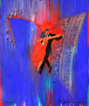 Tango . técnica mixta sobre lienzo . 126x106cm . 1996