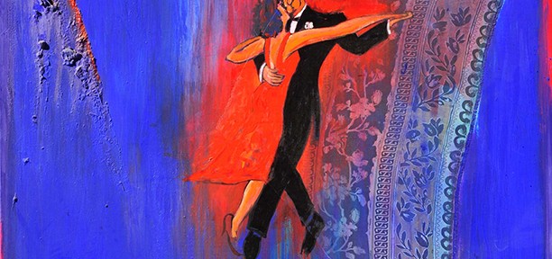 Tango . técnica mixta sobre lienzo . 126x106cm . 1996