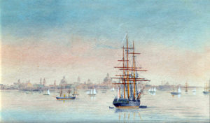 Buenos Aires . acuarela sobre papel . 12x20cm . 1868