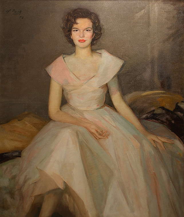 Dama . óleo sobre lienzo . 122x97cm . 1950