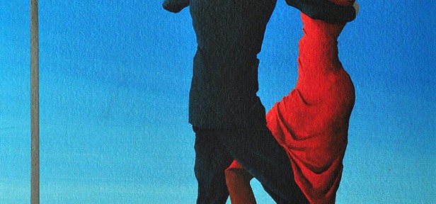 Figura de Tango . acrílico sobre cartón . 50x40cm . 1985