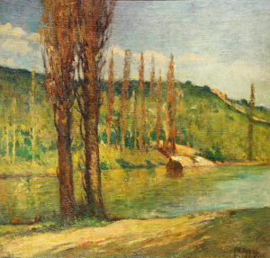 Arroyo de los Alamos . óleo sobre lienzo . 90x96cm . 1940