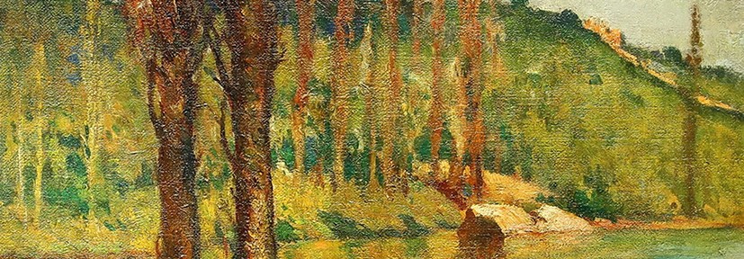 Arroyo de los Alamos . óleo sobre lienzo . 90x96cm . 1940