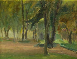 El Parque . óle sobre cartón . 26x32cm . 1940