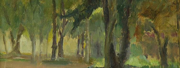 El Parque . óle sobre cartón . 26x32cm . 1940