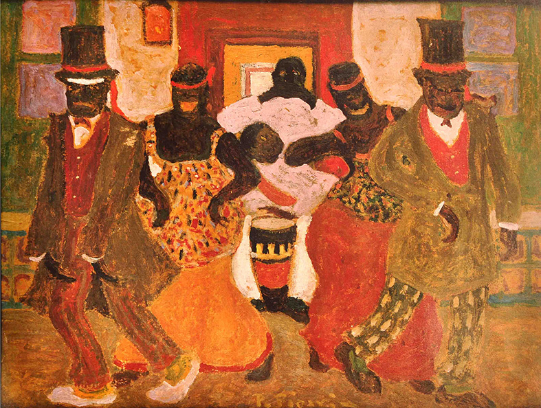 Candombe . óleo sobre cartón . 48x62cm . 1928