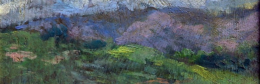 Paisaje . óleo sobre lienzo . 23x25cm . 1915