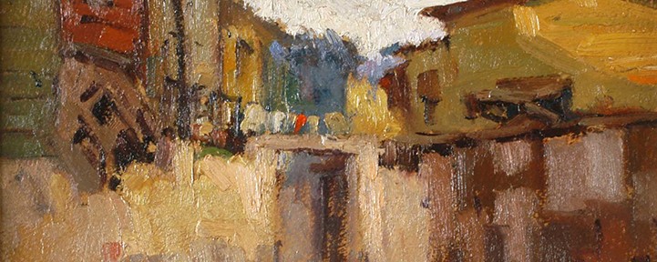 Tarde de Invierno . óleo sobre cartón . 24x30cm . 1990