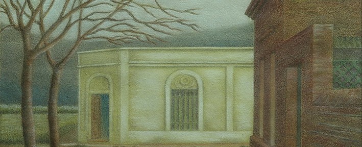 Suburbios, Chascomús . pastel sobre papel . 20x28cm . 1950