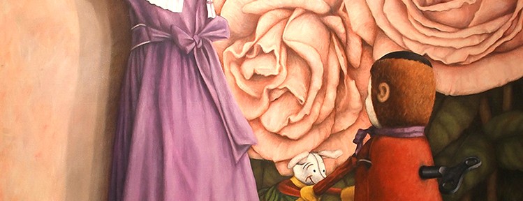 Jugando a las Escondidas . óleo sobre lienz 150x130cm . 1994
