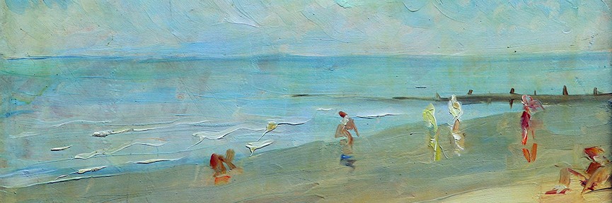 Playa Serena . óleo sobre cartón . 28x35cm . 1920