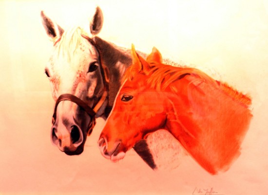Adriana Zaefferer “Cabezas Talking Head”, pastel sobre papel, 35x41 cm, 1986