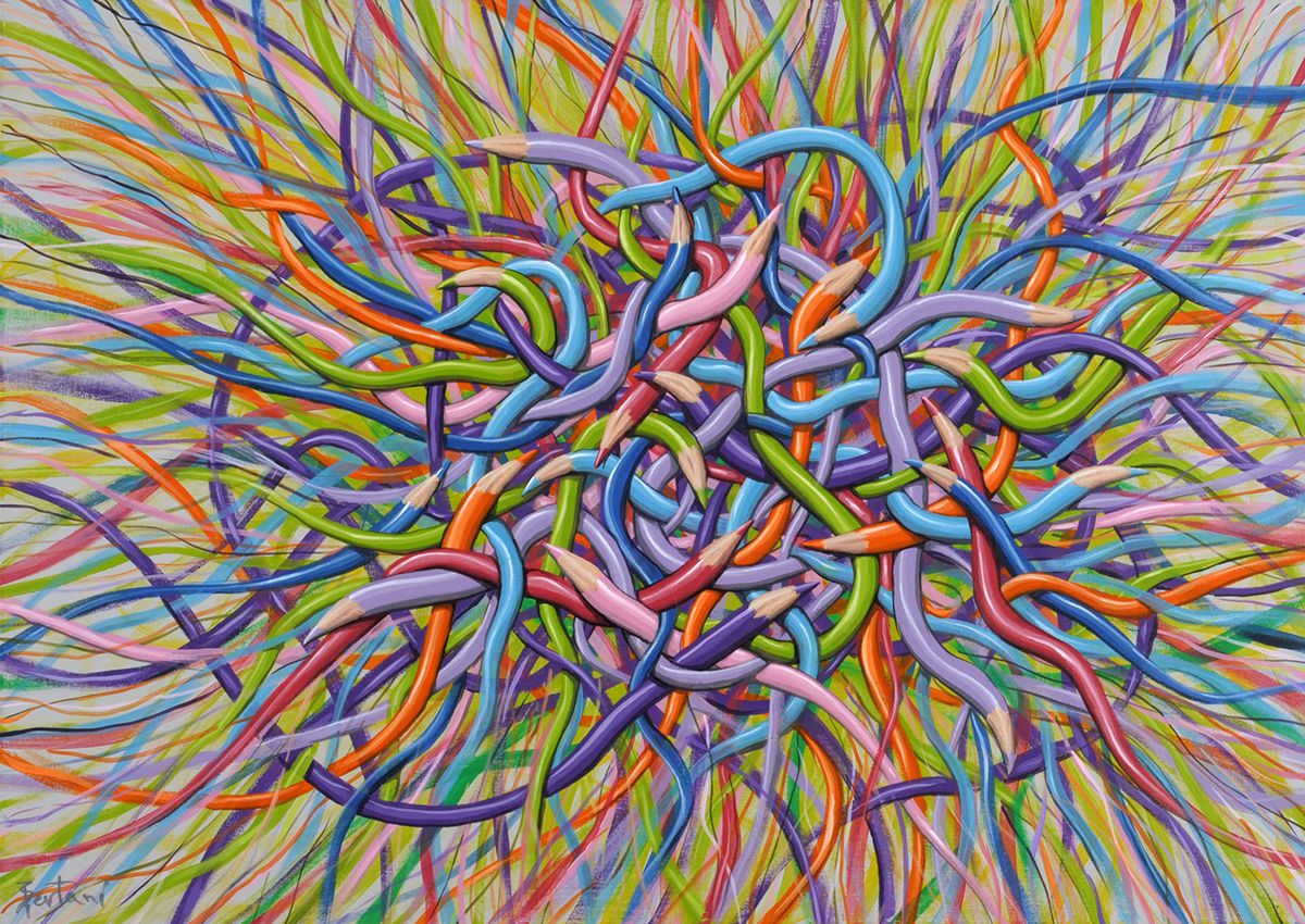 El Comienzo . Acrílico sobre Lienzo . 50 x 70 cm . 2009